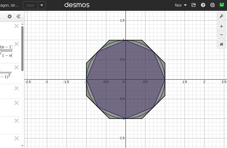 Polygons drawn with square roots only