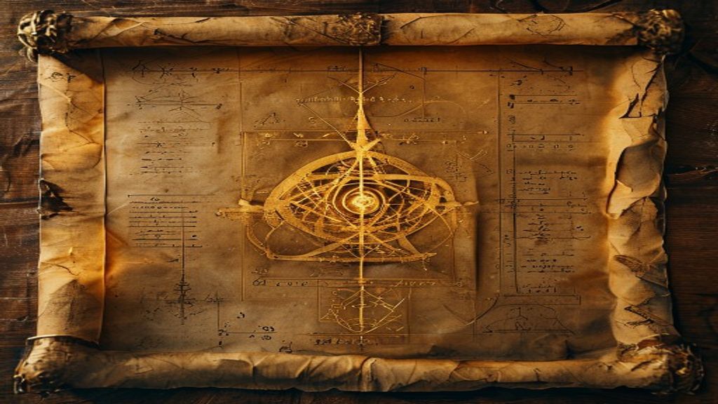 Ancient manuscript aesthetic - phi and pi intertwined in sacred geometry research