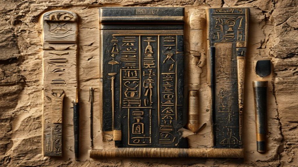 Egyptian royal cubit measuring rod with phi proportions
